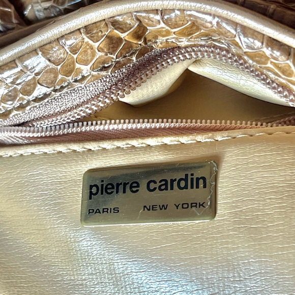 Pierre Cardin vintage brown snakeskin shouder bag with tan leather lining - Picture 10 of 14